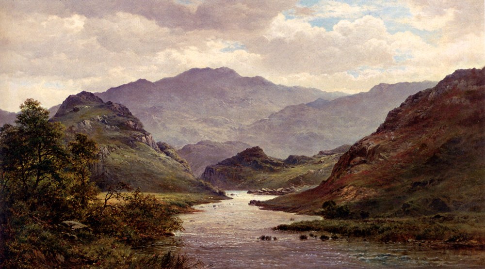 Alfred de Breanski The River Colwyn, North Wales